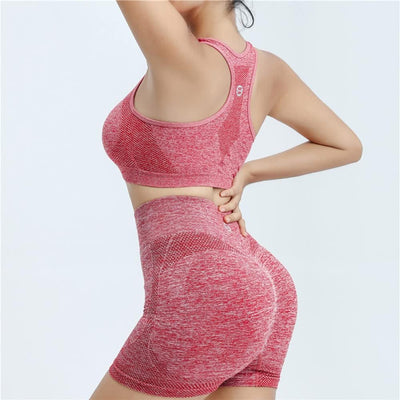 Conjunto deportivo mujer 2pcs rojo talla unica