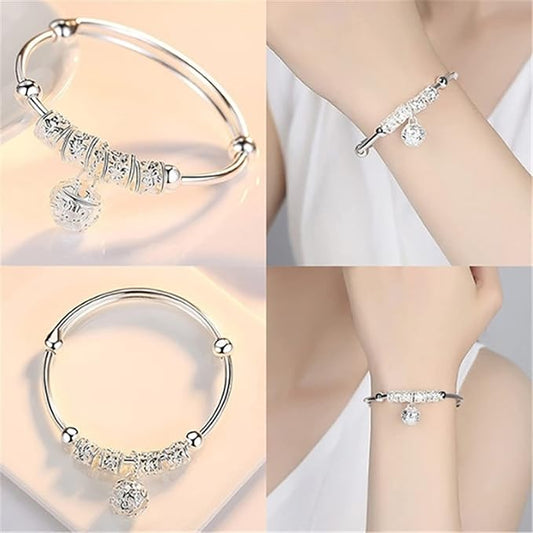 Pulsera plata con abalorios - Edicion Limitada 2025
